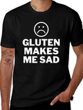 Gluten Makes Me Sad T-Shirt - Funny Food Allergy Tee product image 1