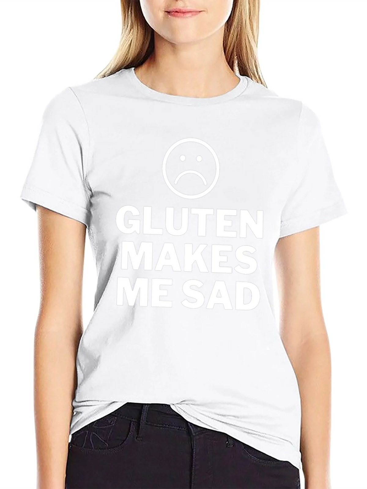 Gluten Makes Me Sad T-Shirt - Funny Food Allergy Tee product image 6