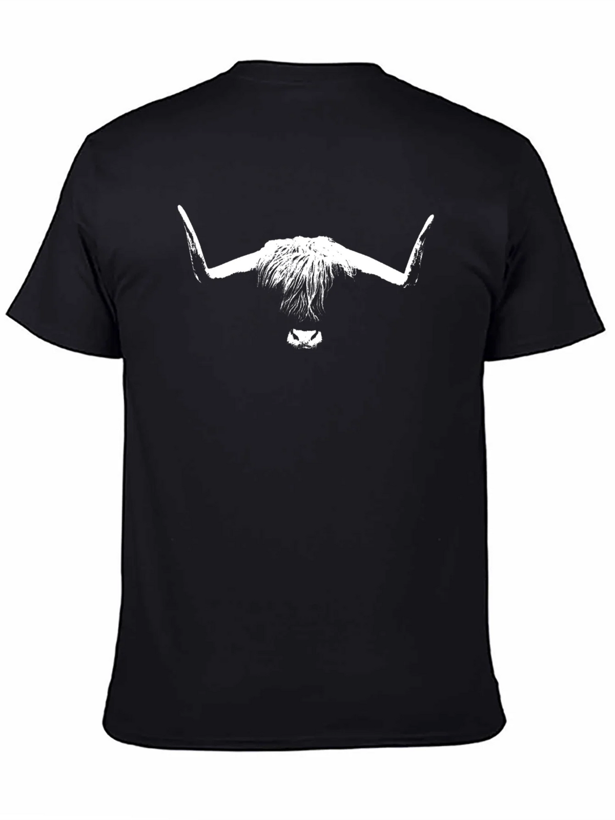 Highland Cow Silhouette T-Shirt - Black Graphic Tee product image 4