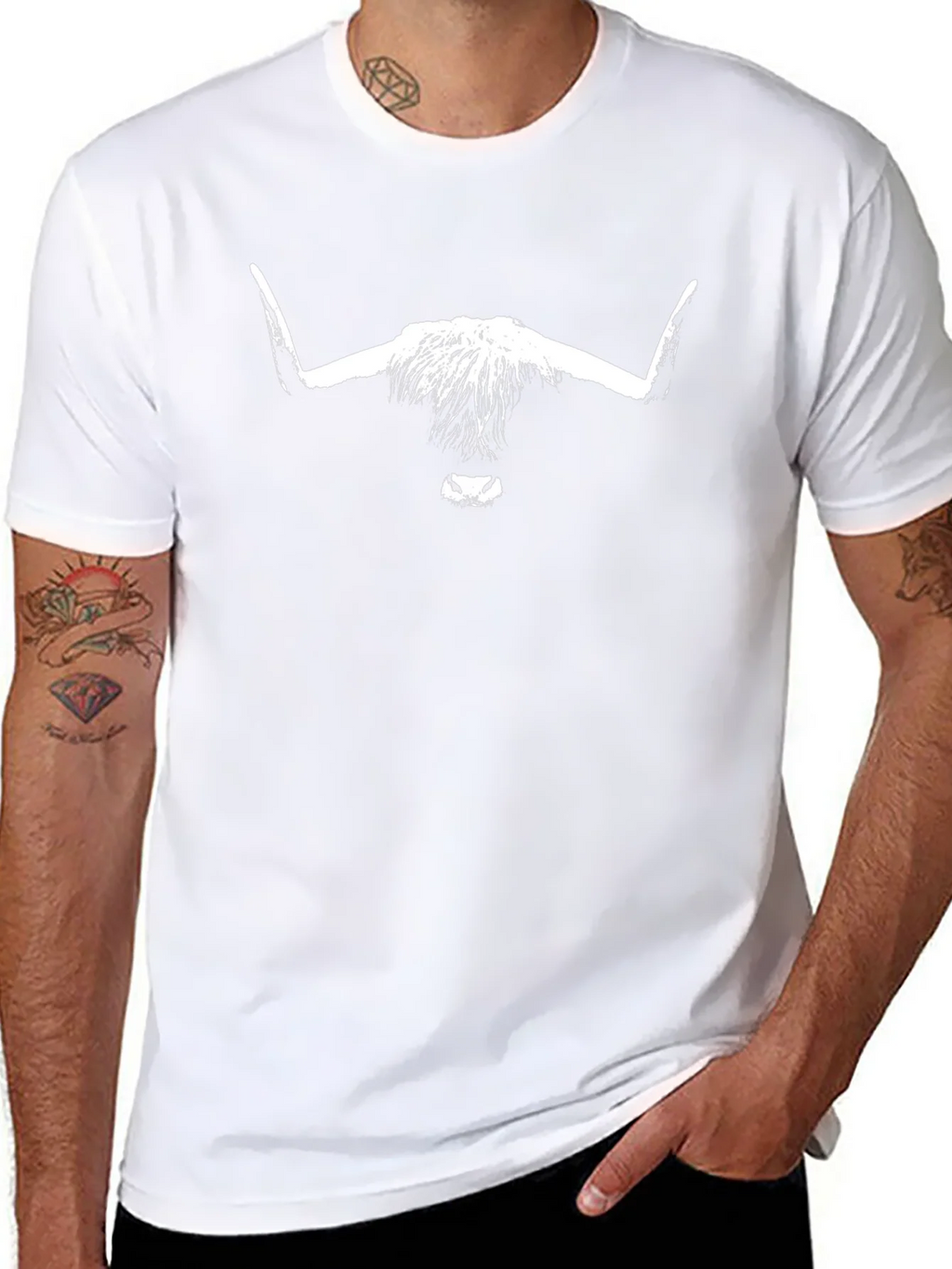 Highland Cow Silhouette T-Shirt - Black Graphic Tee product image 7