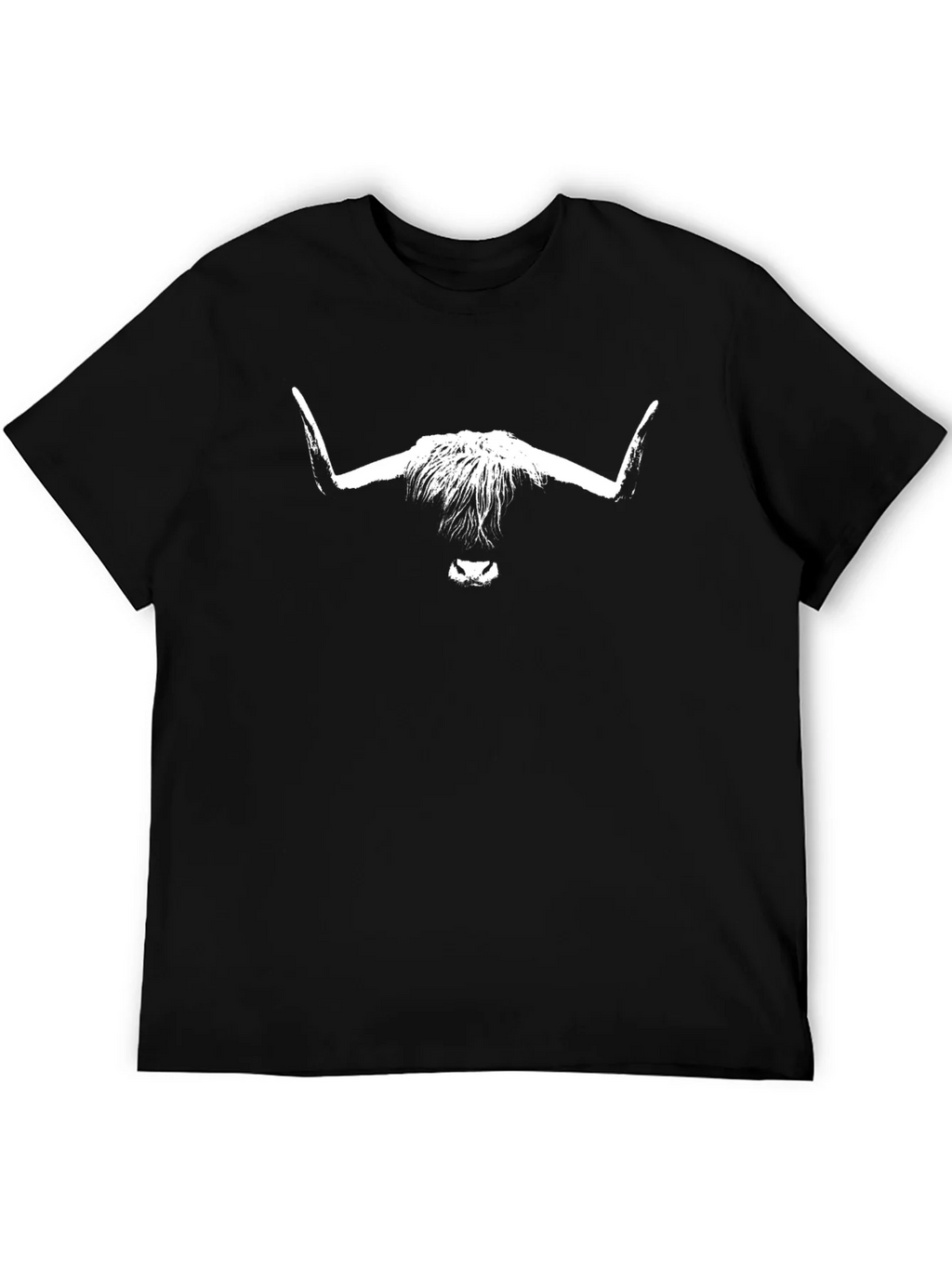 Highland Cow Silhouette T-Shirt - Black Graphic Tee product image 5