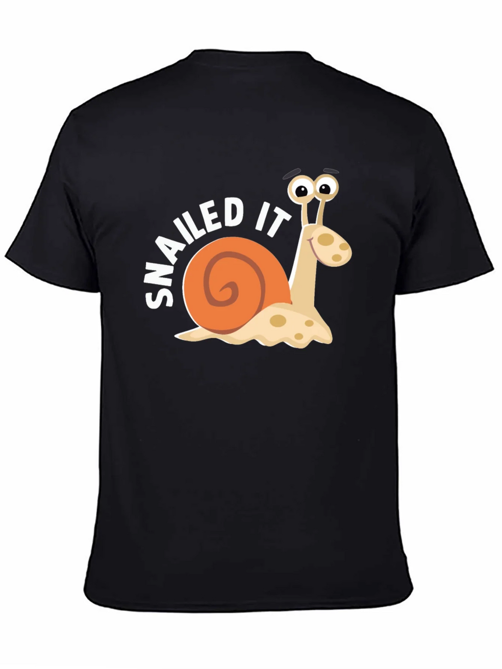 Snailed It Snail Cartoon Black T-Shirt product image 4