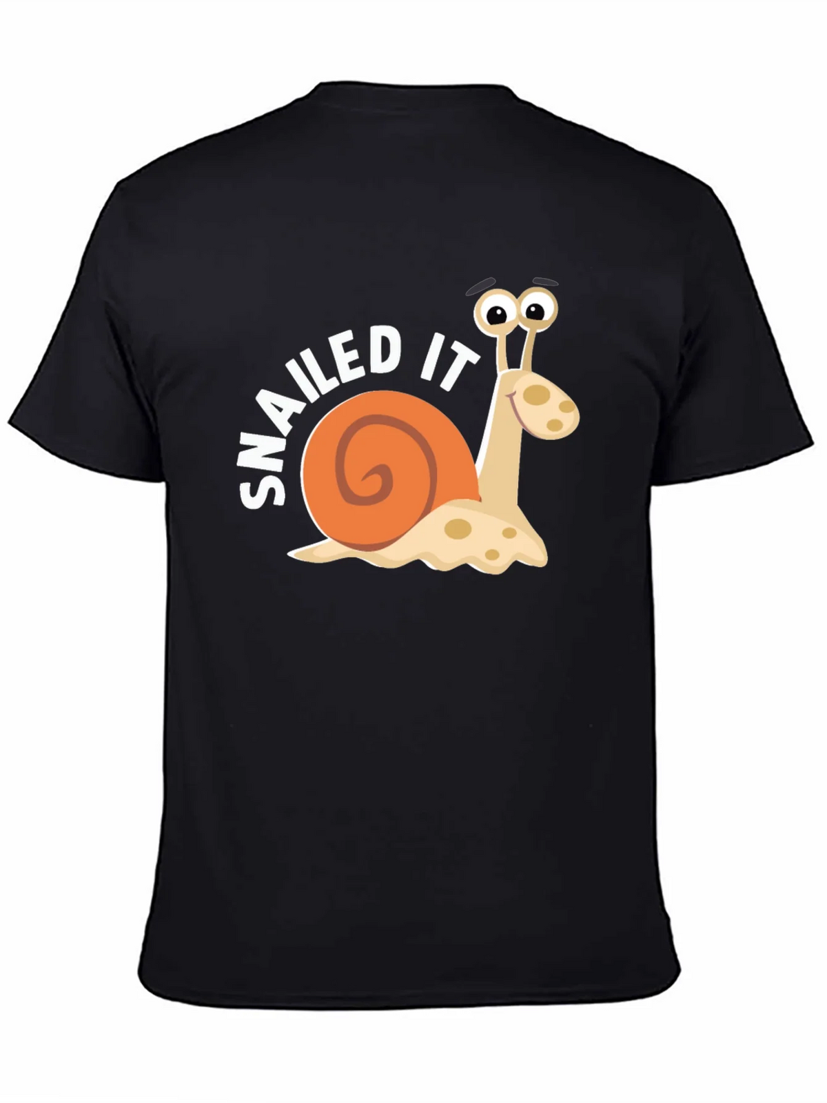Snailed It Snail Cartoon Black T-Shirt product image 4