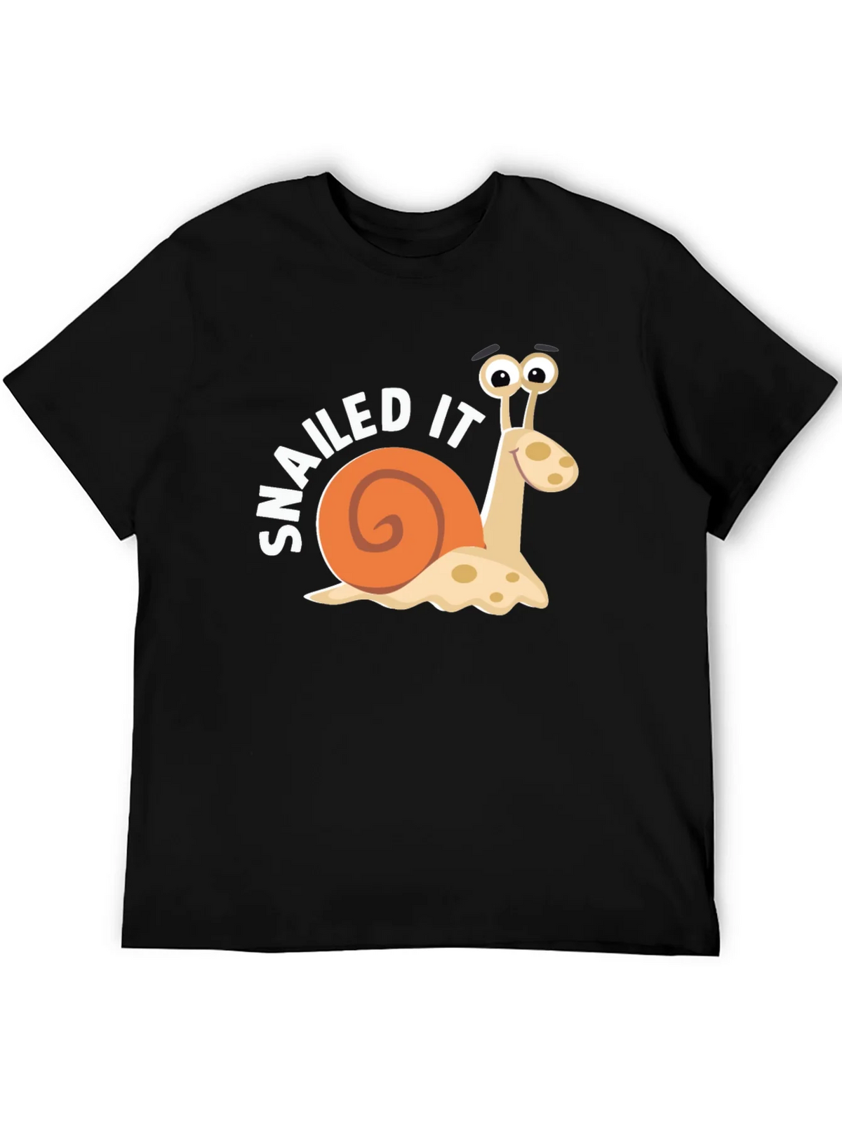 Snailed It Snail Cartoon Black T-Shirt product image 5