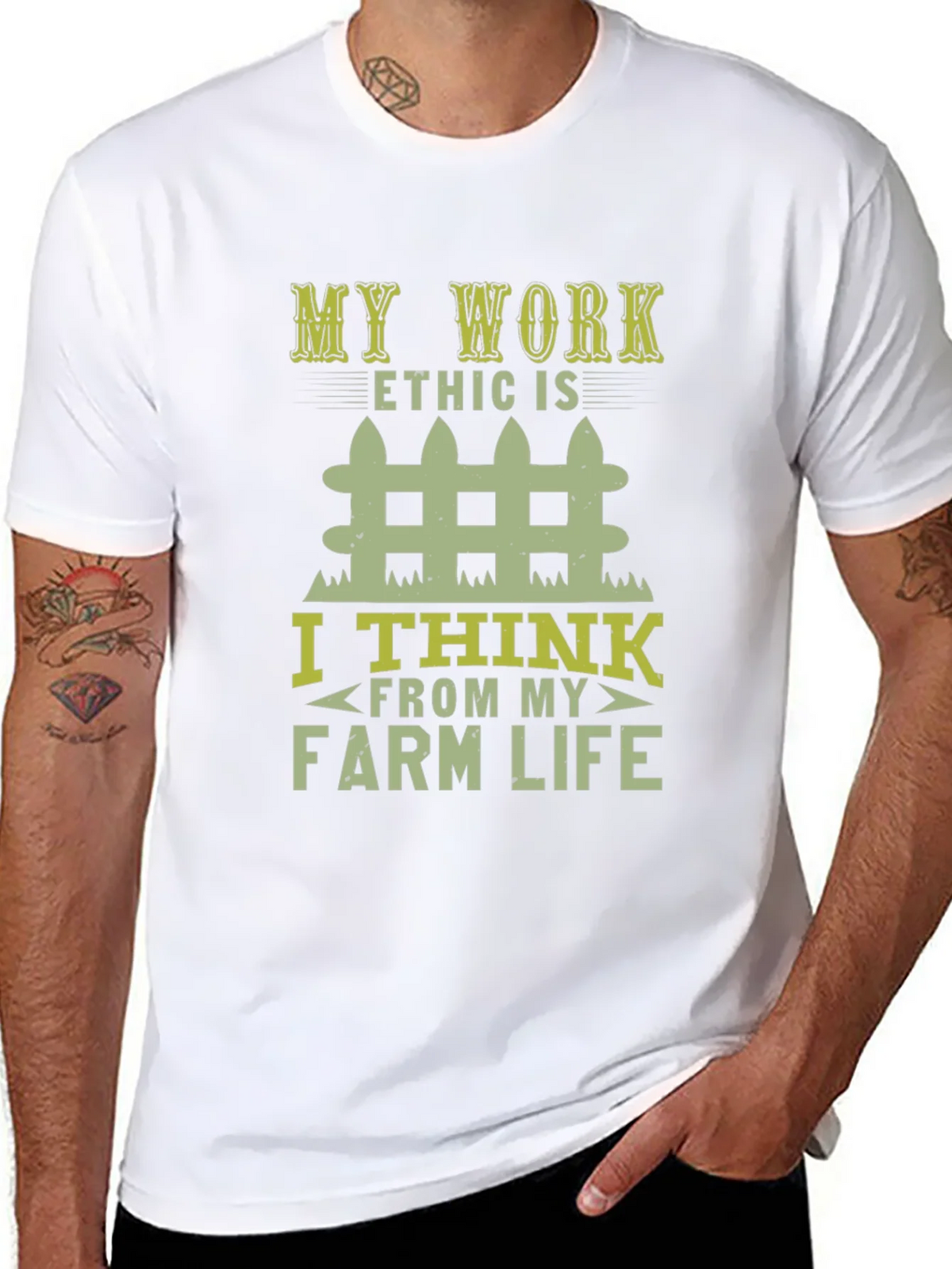 Farm Life Work Ethic Graphic T-Shirt product image 6