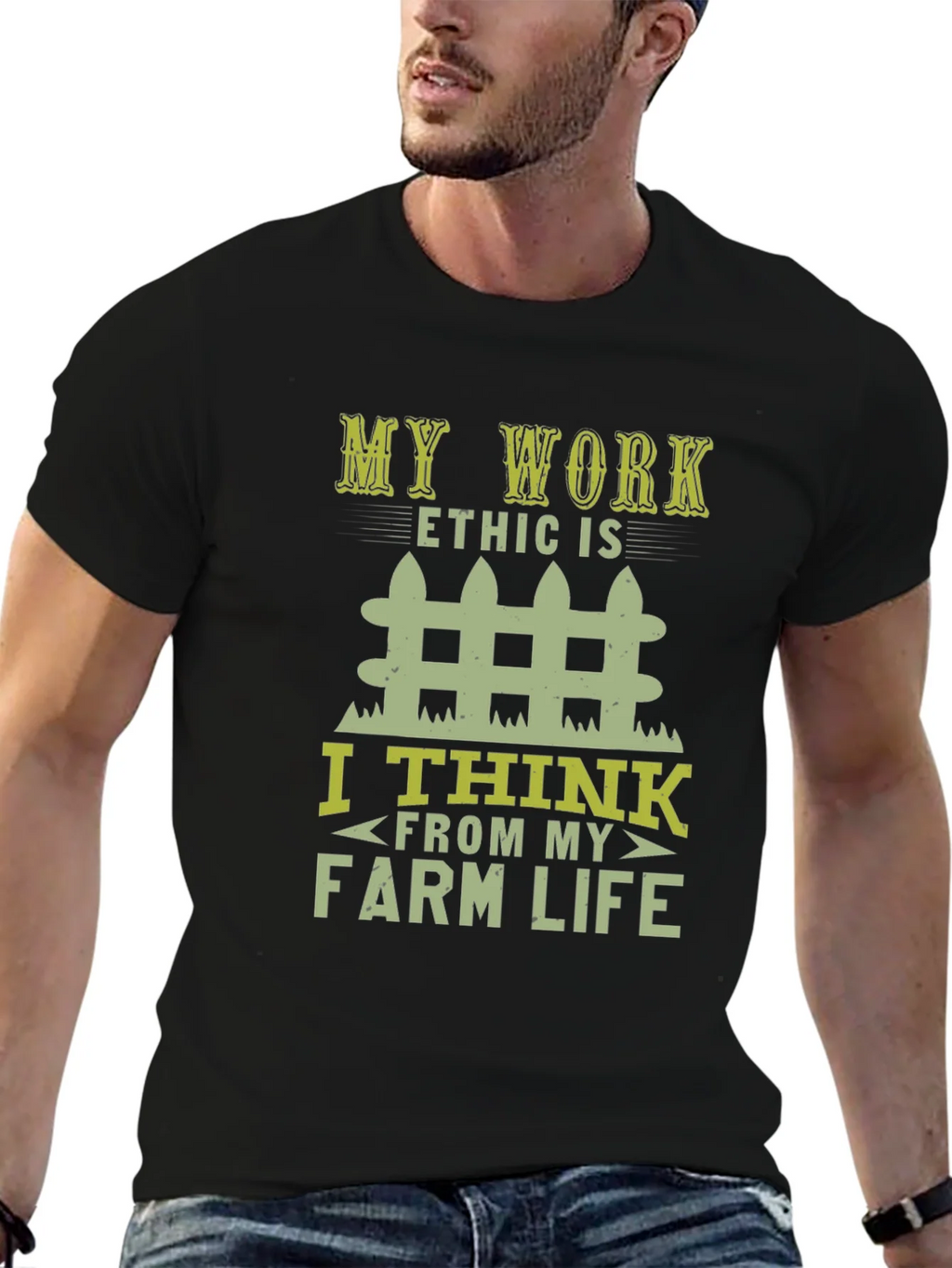 Farm Life Work Ethic Graphic T-Shirt product image 5