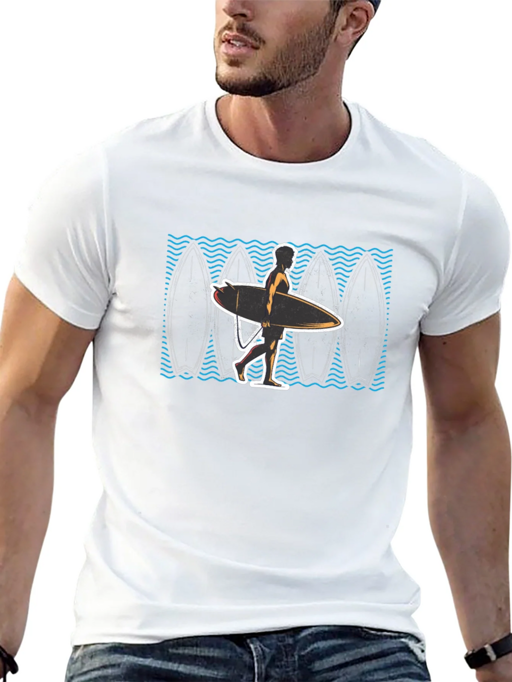 Surfer Graphic Black T-Shirt product image 6