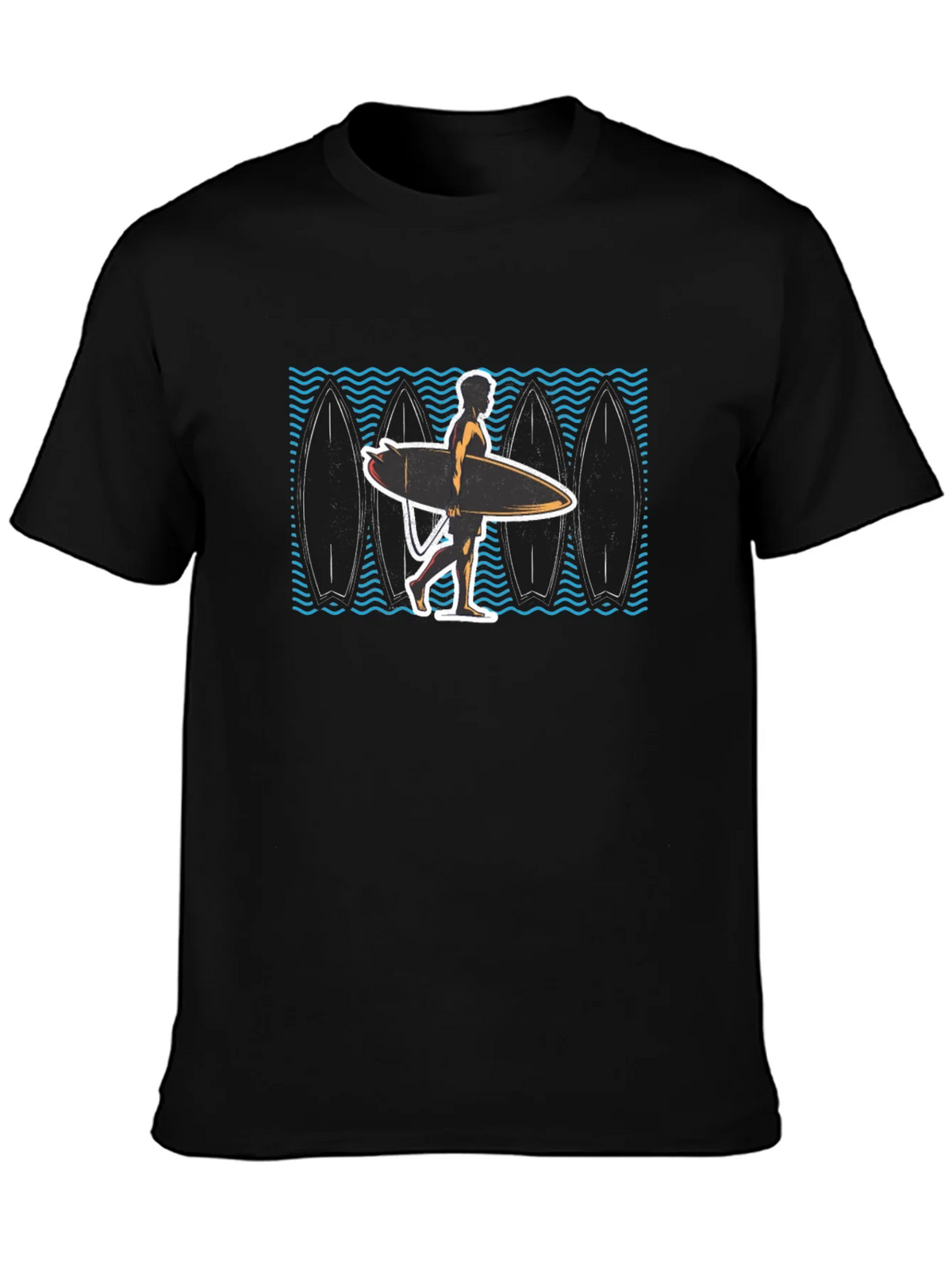 Surfer Graphic Black T-Shirt product image 2
