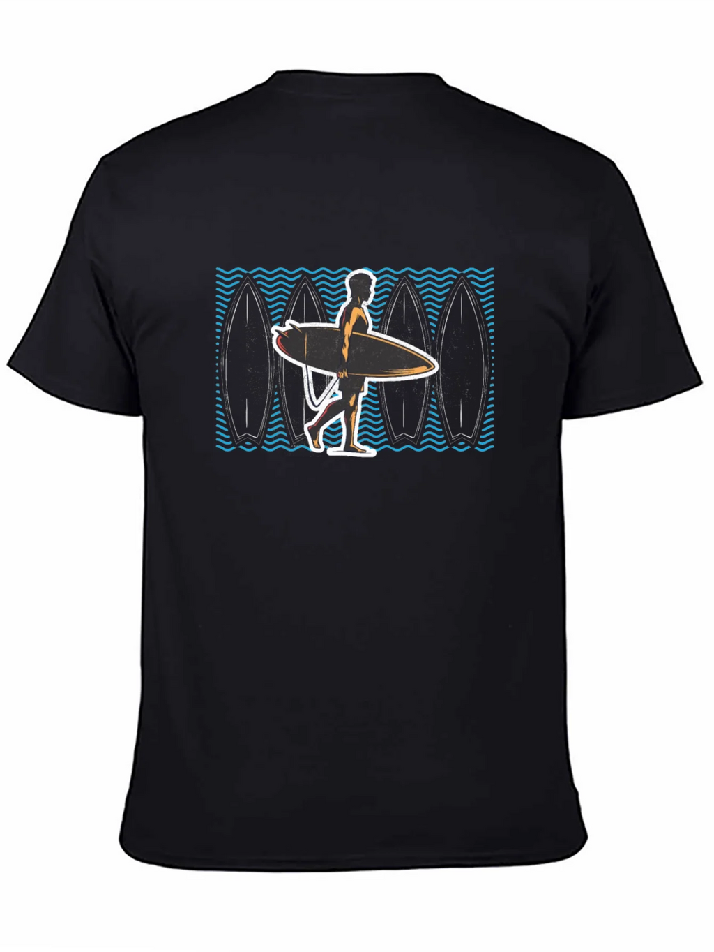 Surfer Graphic Black T-Shirt product image 3