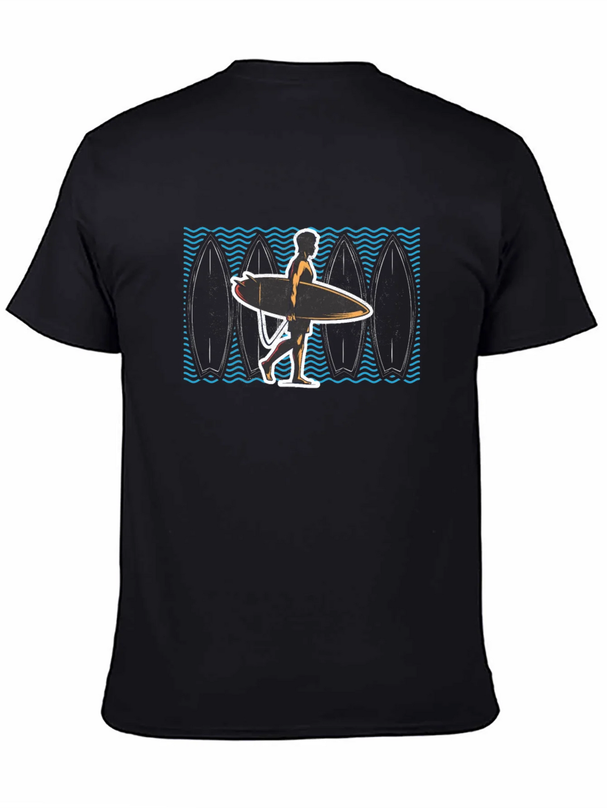 Surfer Graphic Black T-Shirt product image 3