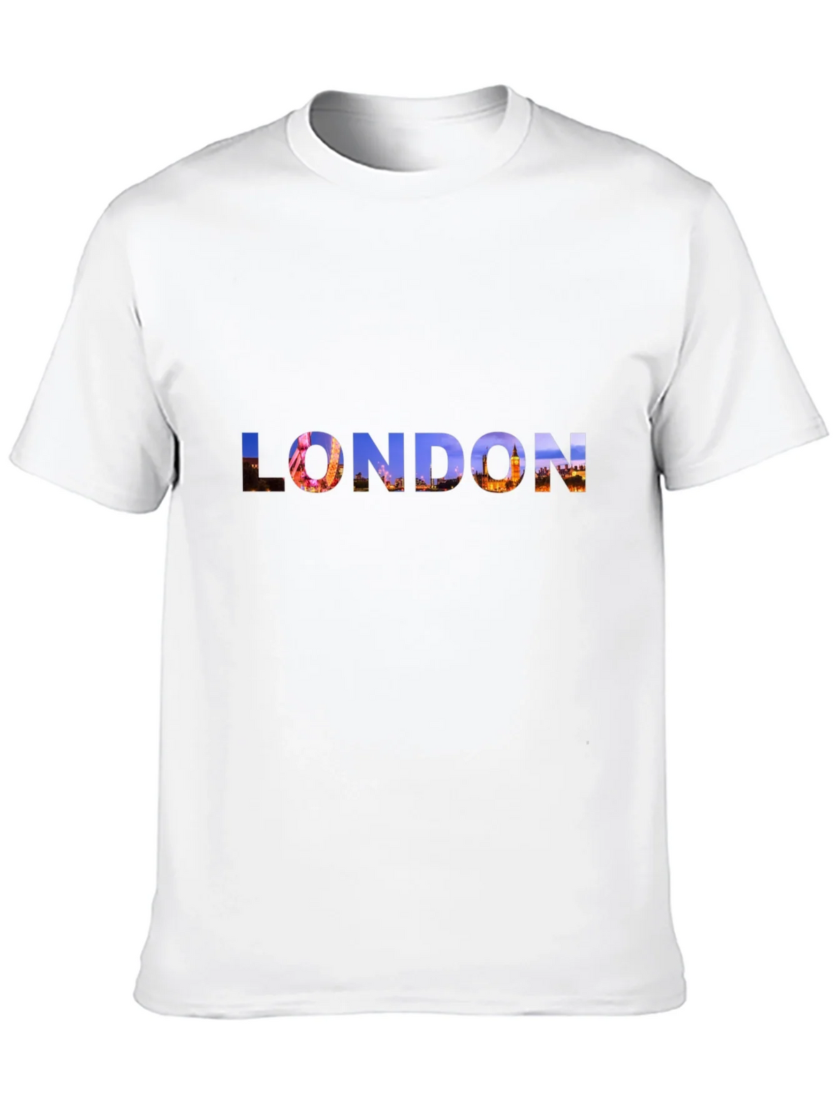 London Skyline Graphic Tee - Black Cotton T-Shirt product image 9