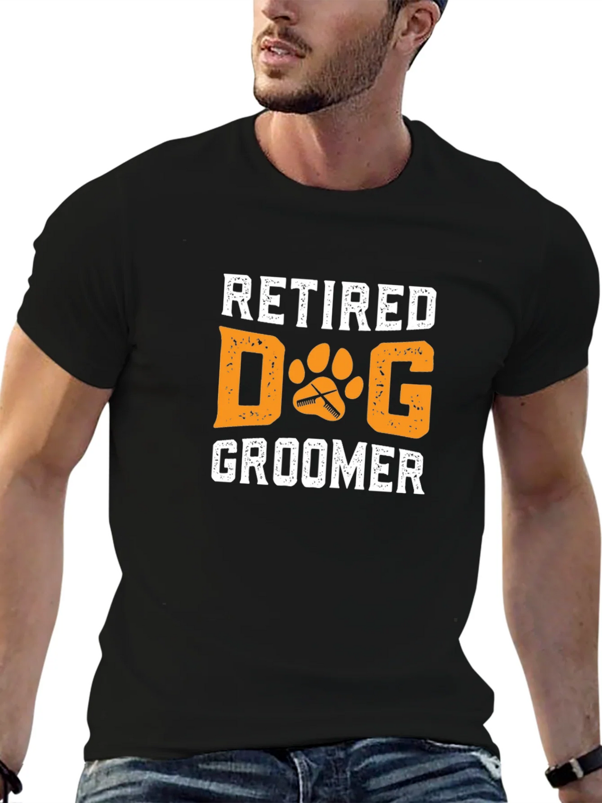 Retired Dog Groomer Graphic T-Shirt product image 6