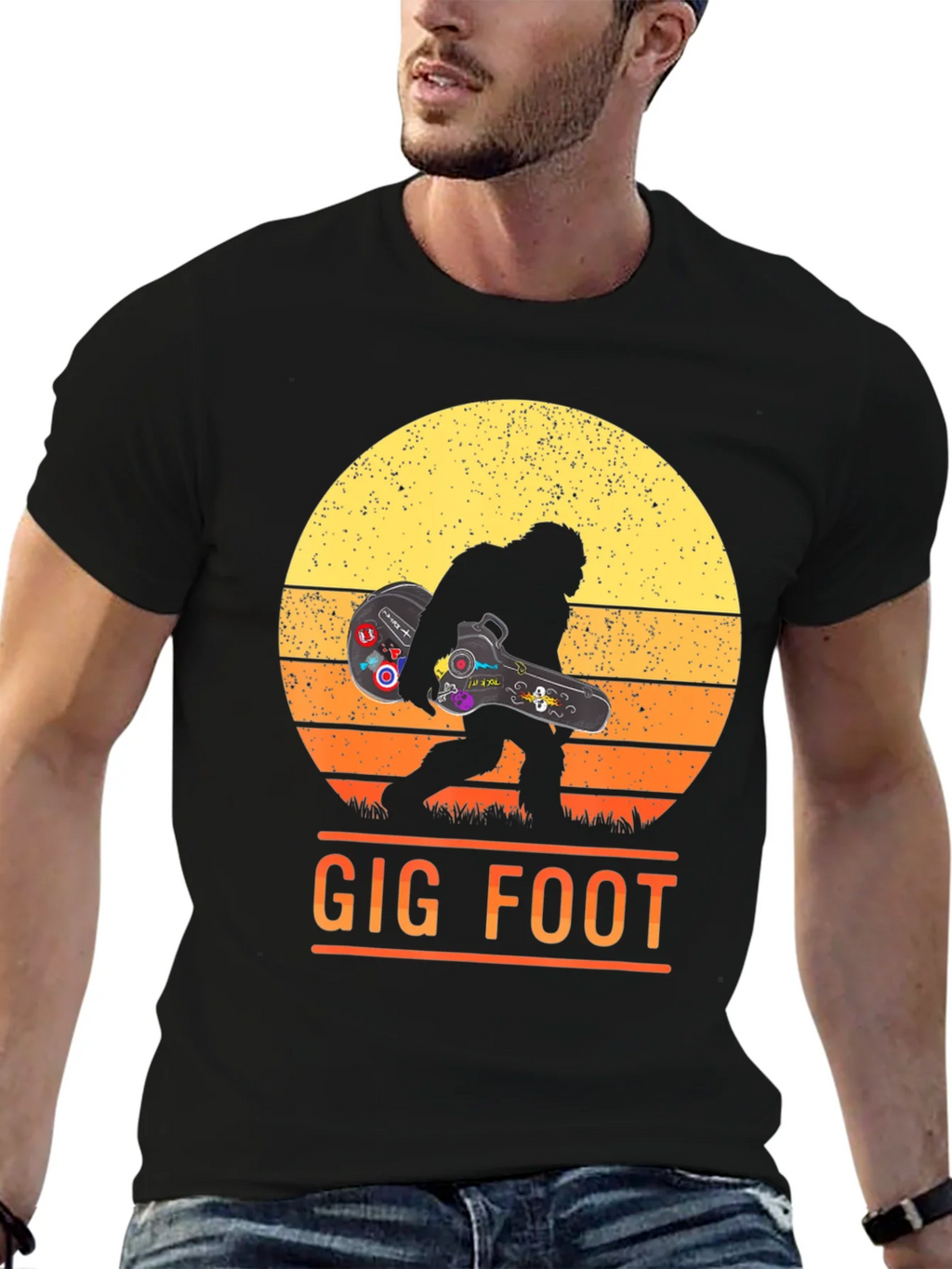 Gig Foot Bigfoot Musician T-Shirt product image 6