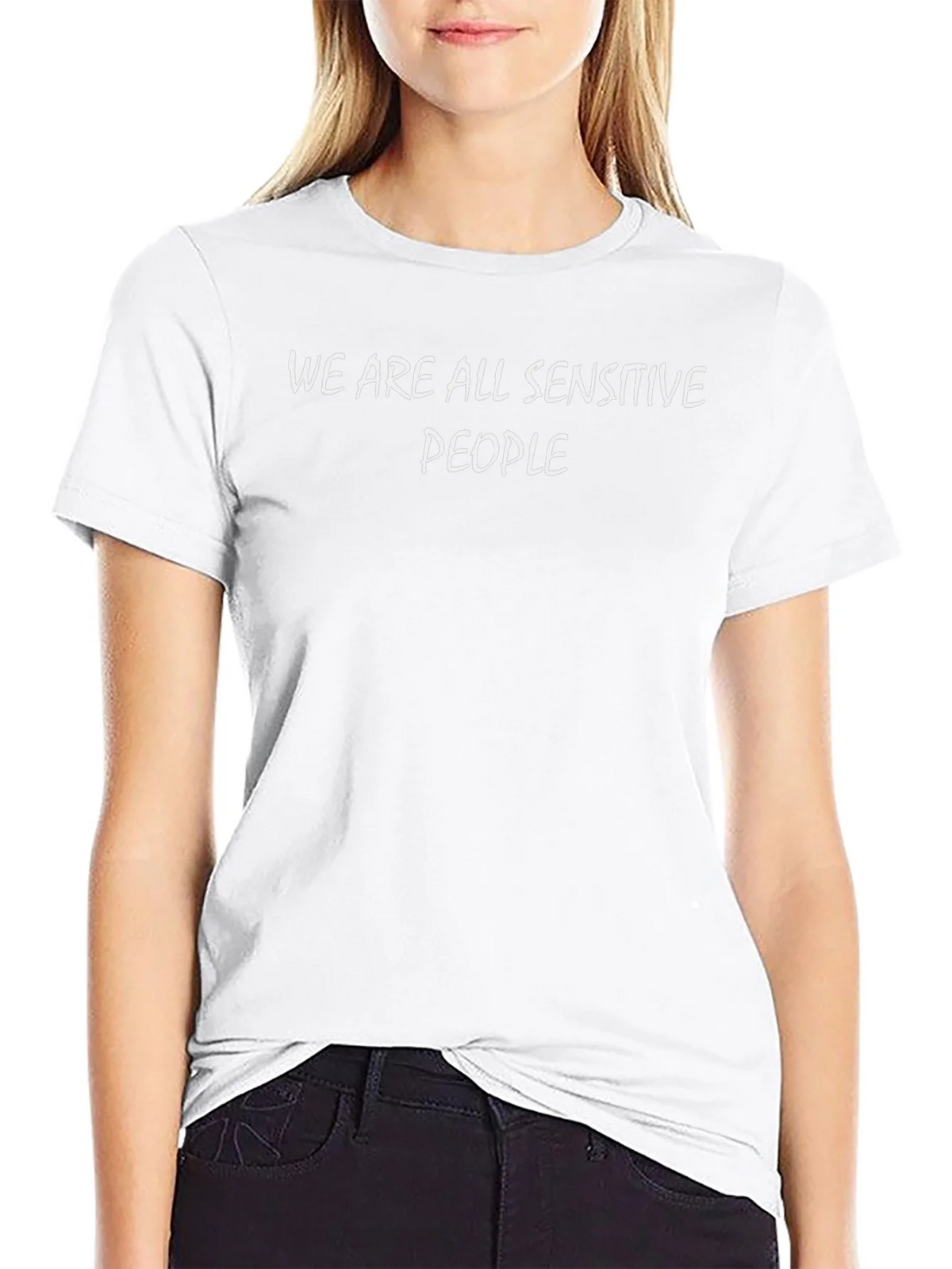 Sensitive People Graphic T-Shirt - Casual Black Tee product image 8