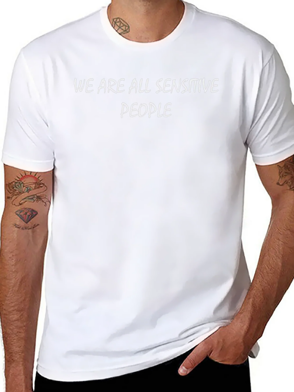 Sensitive People Graphic T-Shirt - Casual Black Tee product image 7