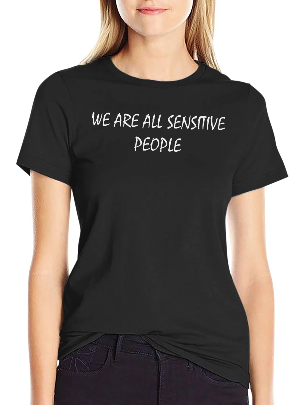 Sensitive People Graphic T-Shirt - Casual Black Tee product image 2