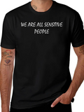 Sensitive People Graphic T-Shirt - Casual Black Tee product image 1