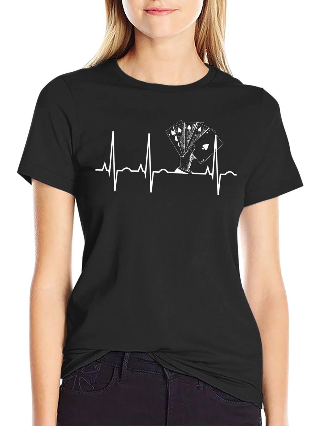 Poker Hand Heartbeat T-Shirt product image 2