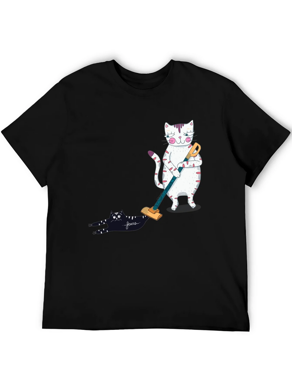 Cat Vacuuming T-Shirt product image 5