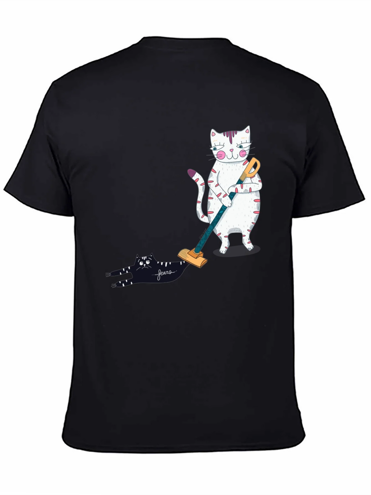 Cat Vacuuming T-Shirt product image 4