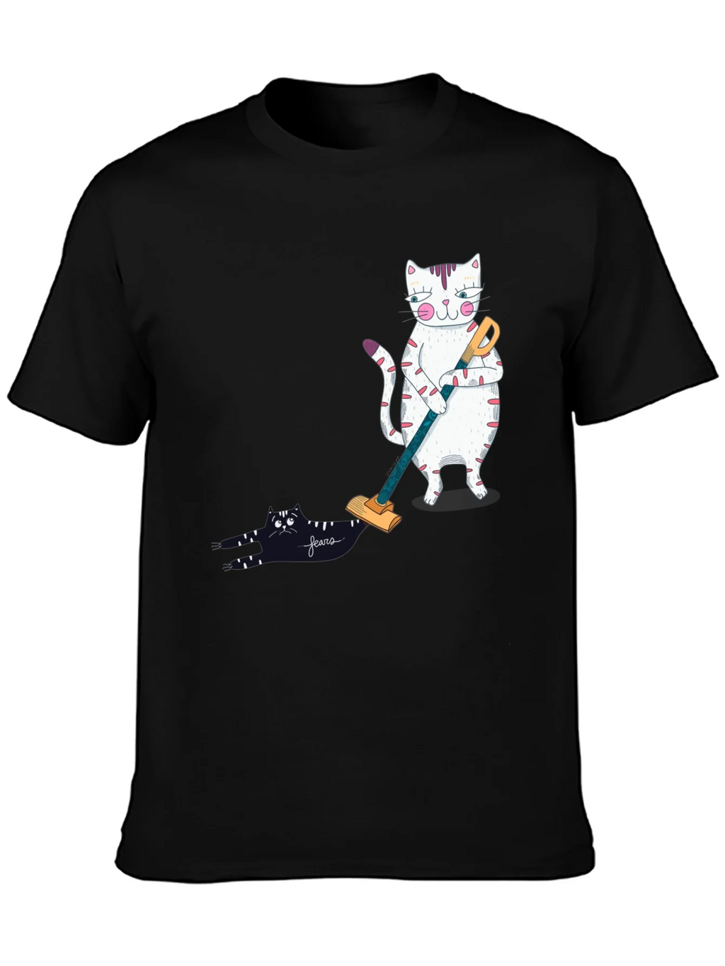 Cat Vacuuming T-Shirt product image 3