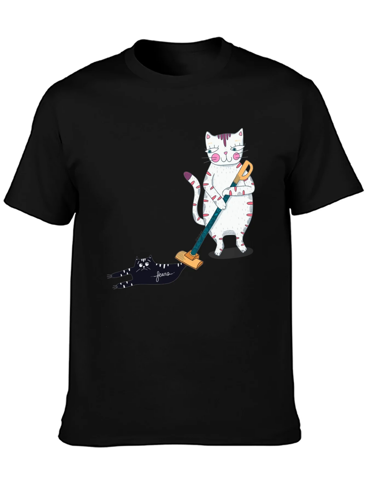 Cat Vacuuming T-Shirt product image 3