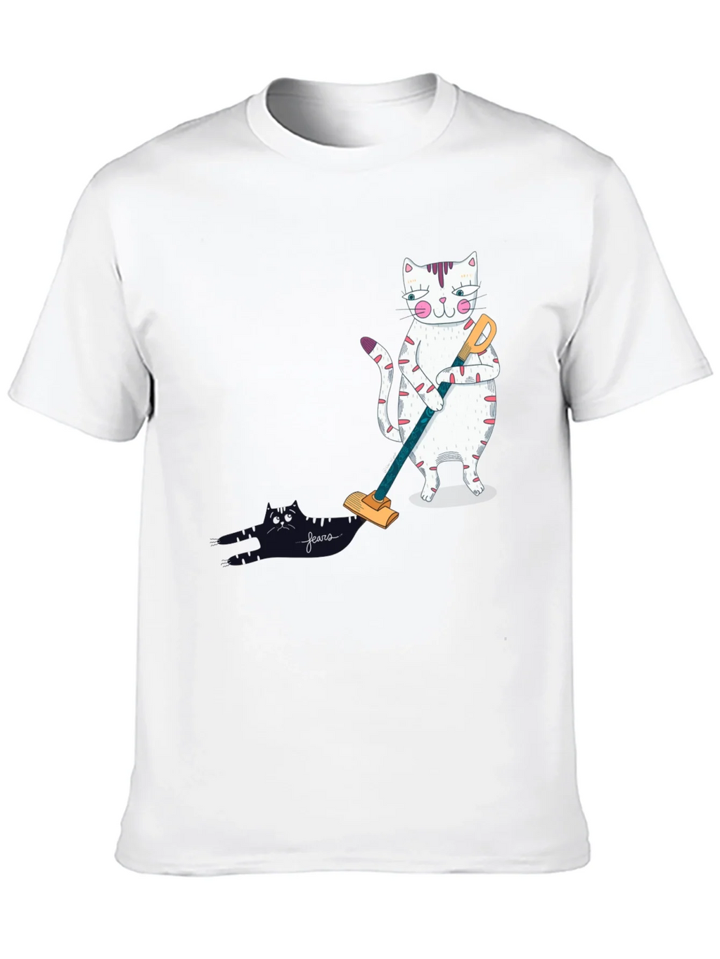 Cat Vacuuming T-Shirt product image 9