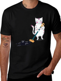 Cat Vacuuming T-Shirt product image 1