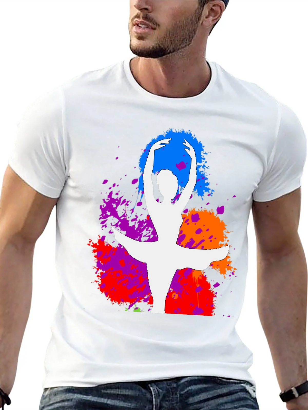 Ballet Dancer Splatter Graphic Tee - Stylish Artistic Design product image 12