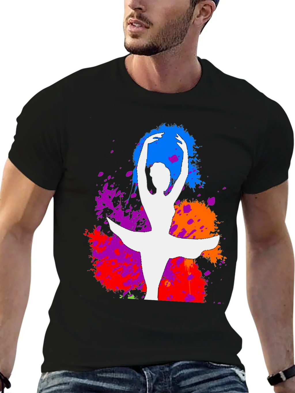 Ballet Dancer Splatter Graphic Tee - Stylish Artistic Design product image 6