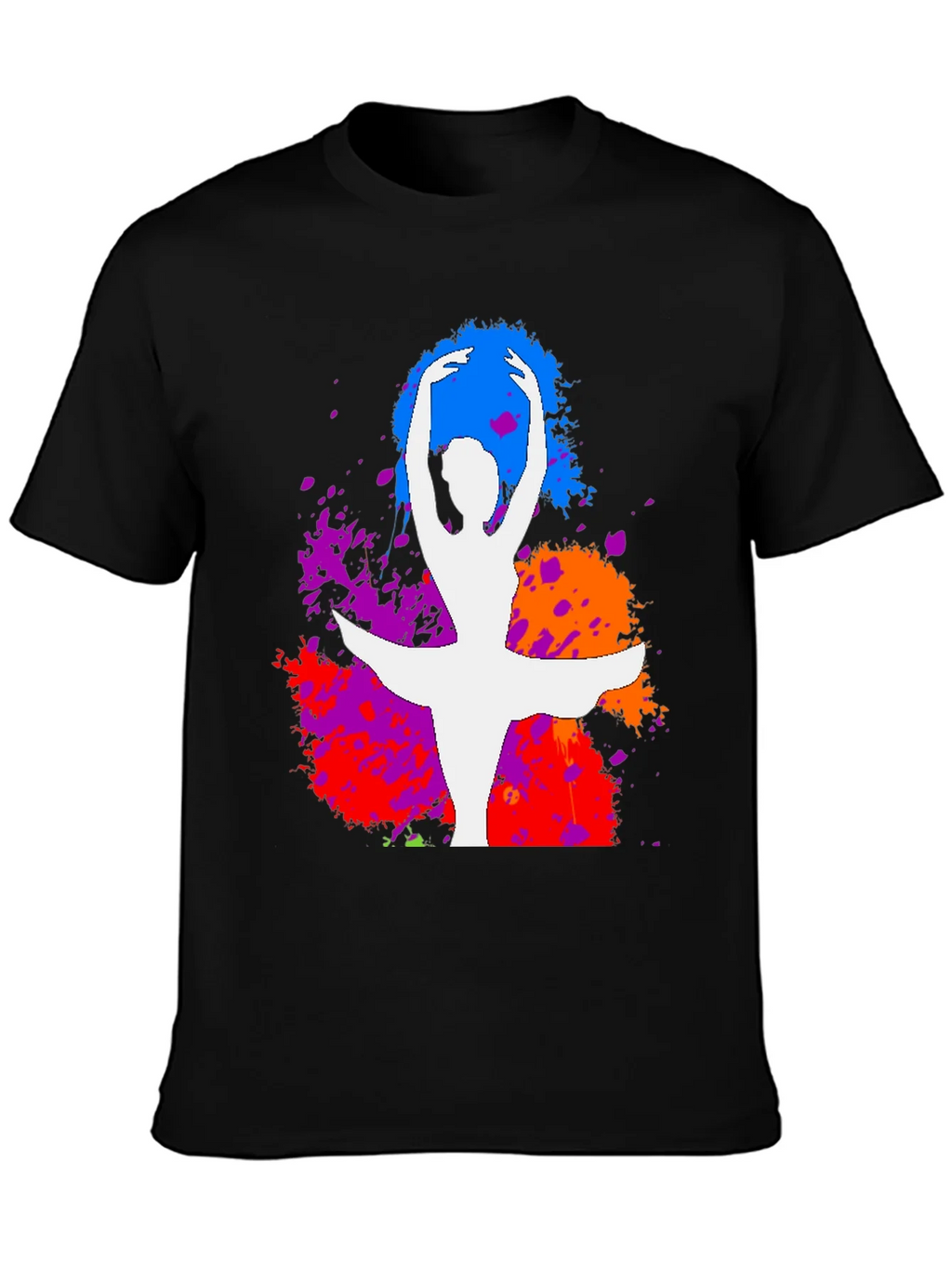 Ballet Dancer Splatter Graphic Tee - Stylish Artistic Design product image 3