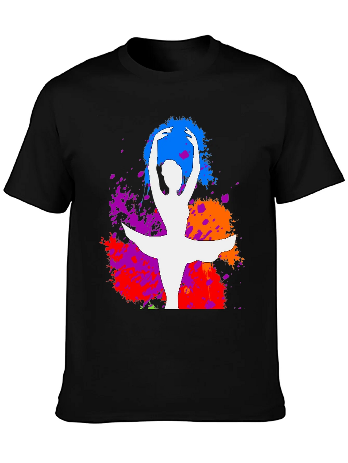 Ballet Dancer Splatter Graphic Tee - Stylish Artistic Design product image 3