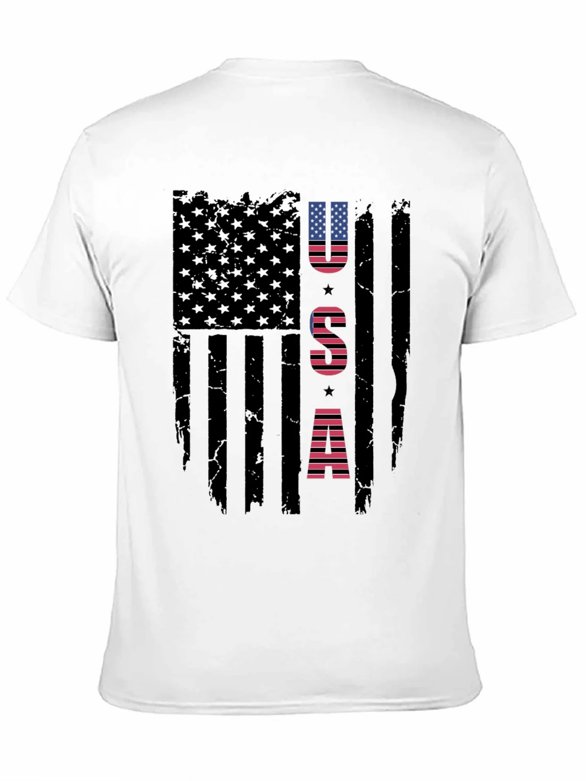 USA Flag Graphic Print Crew Neck T-Shirt product image 6