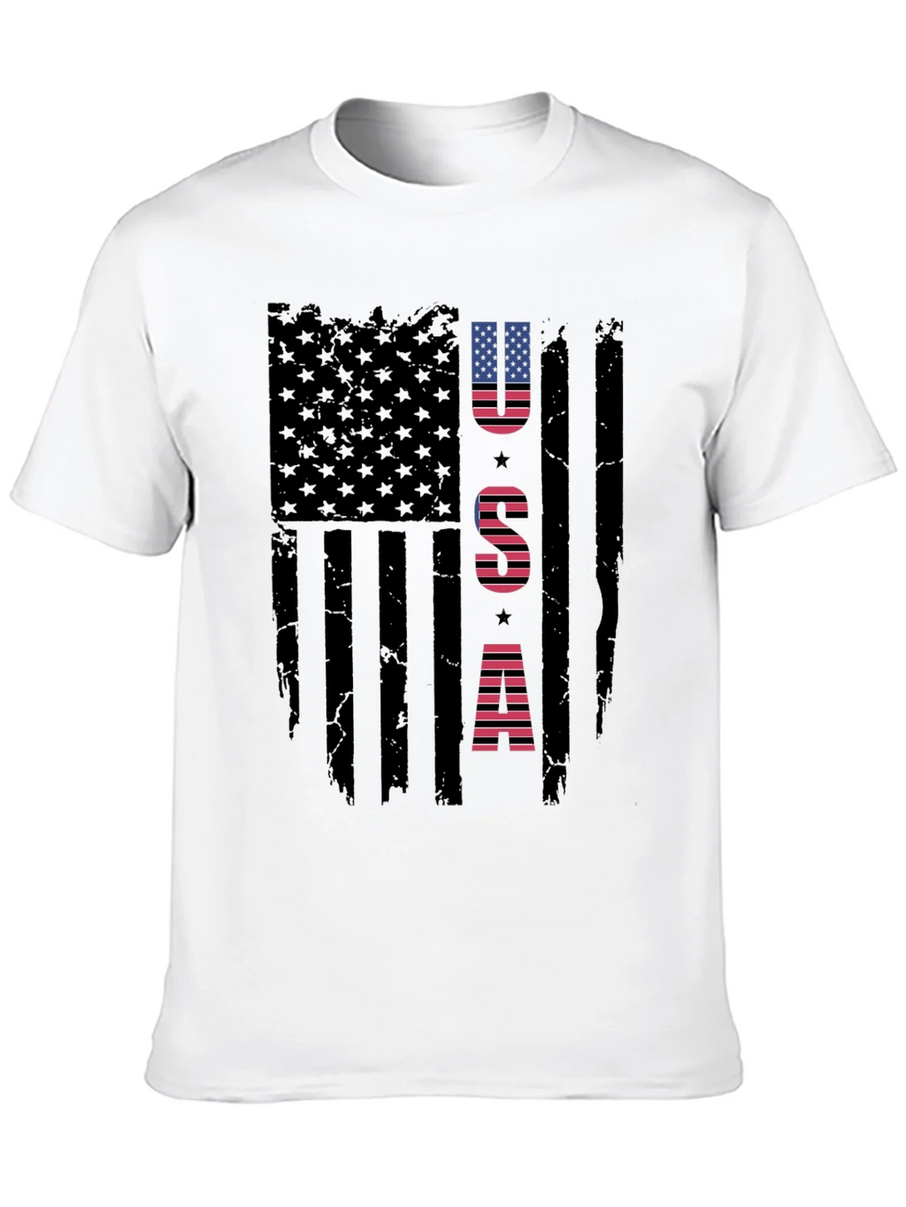 USA Flag Graphic Print Crew Neck T-Shirt product image 5
