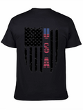 USA Flag Graphic Print Crew Neck T-Shirt product image 1