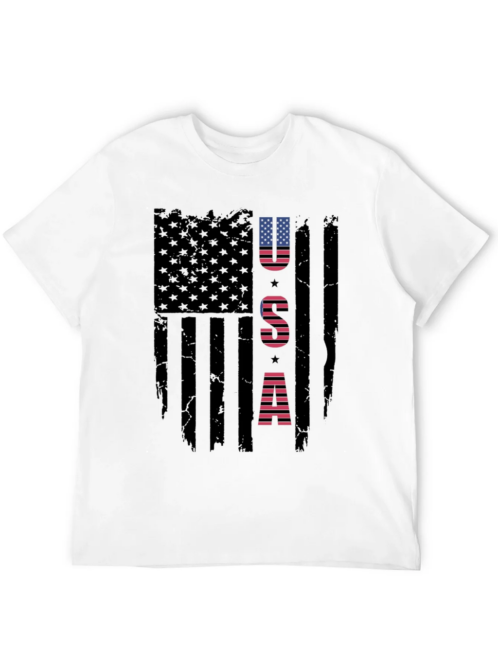 USA Flag Graphic Print Crew Neck T-Shirt product image 7