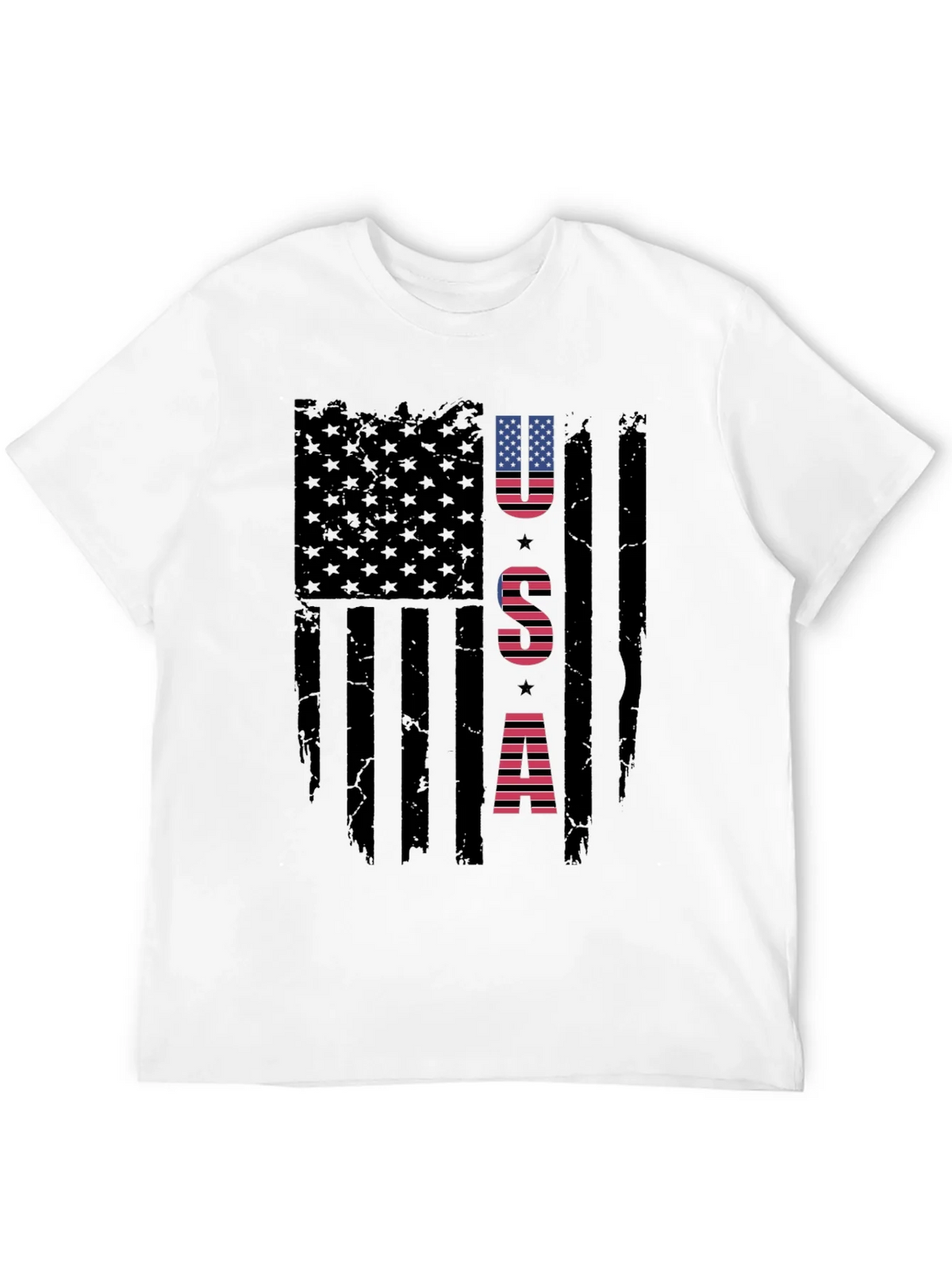 USA Flag Graphic Print Crew Neck T-Shirt product image 7