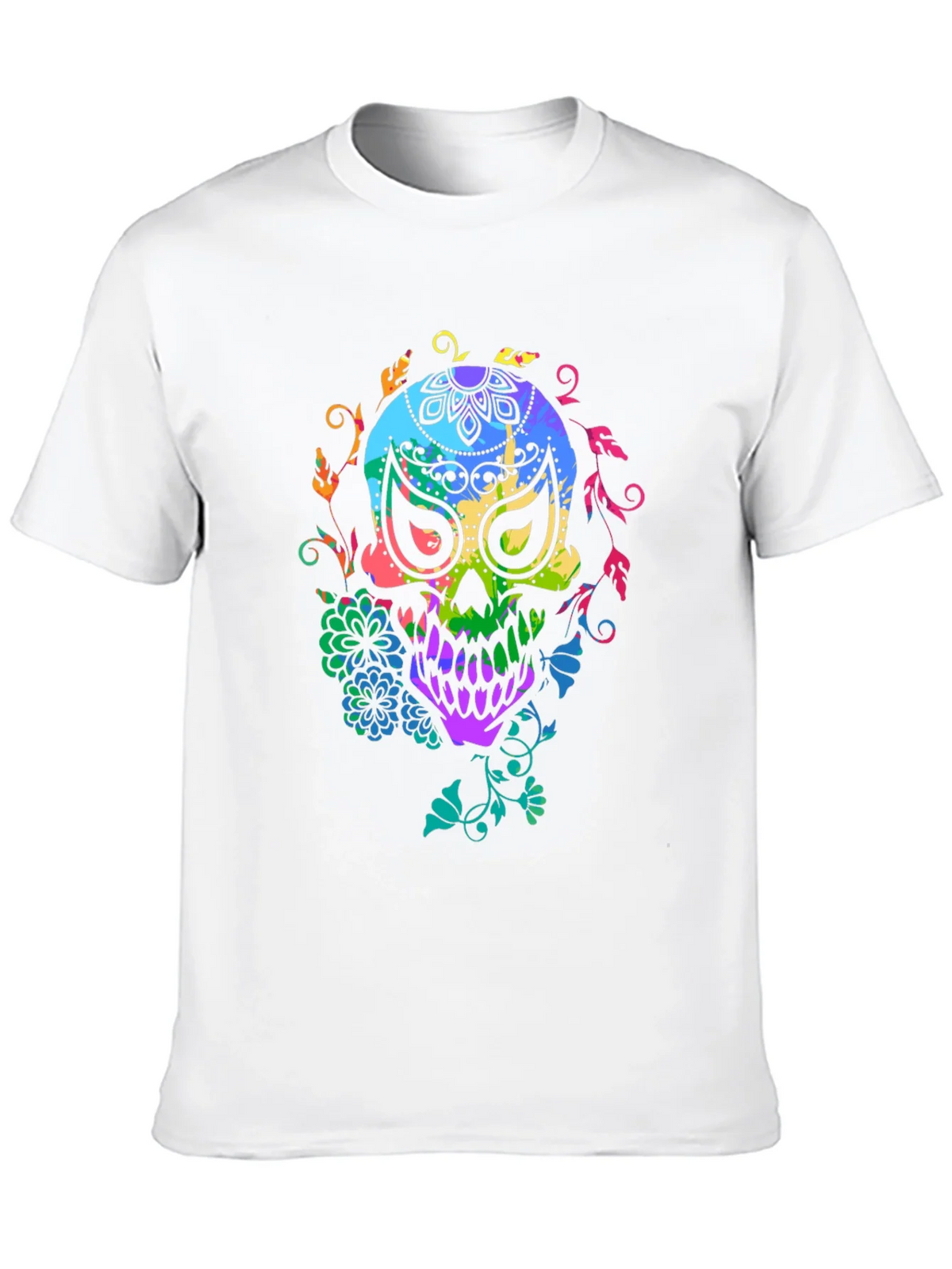 Colorful Sugar Skull T-Shirt product image 9