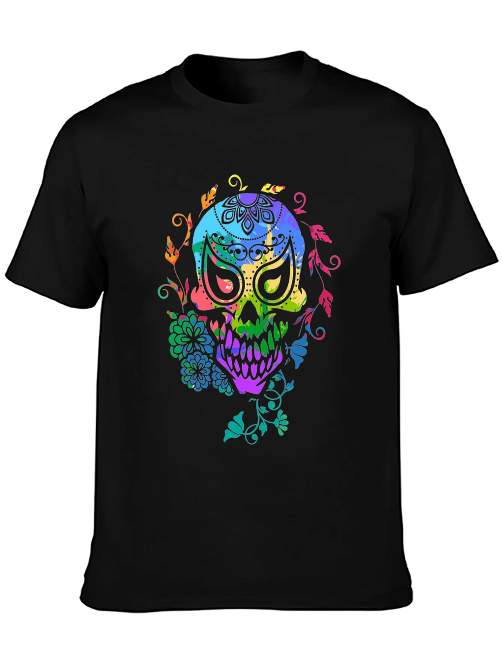 Colorful Sugar Skull T-Shirt product image 3
