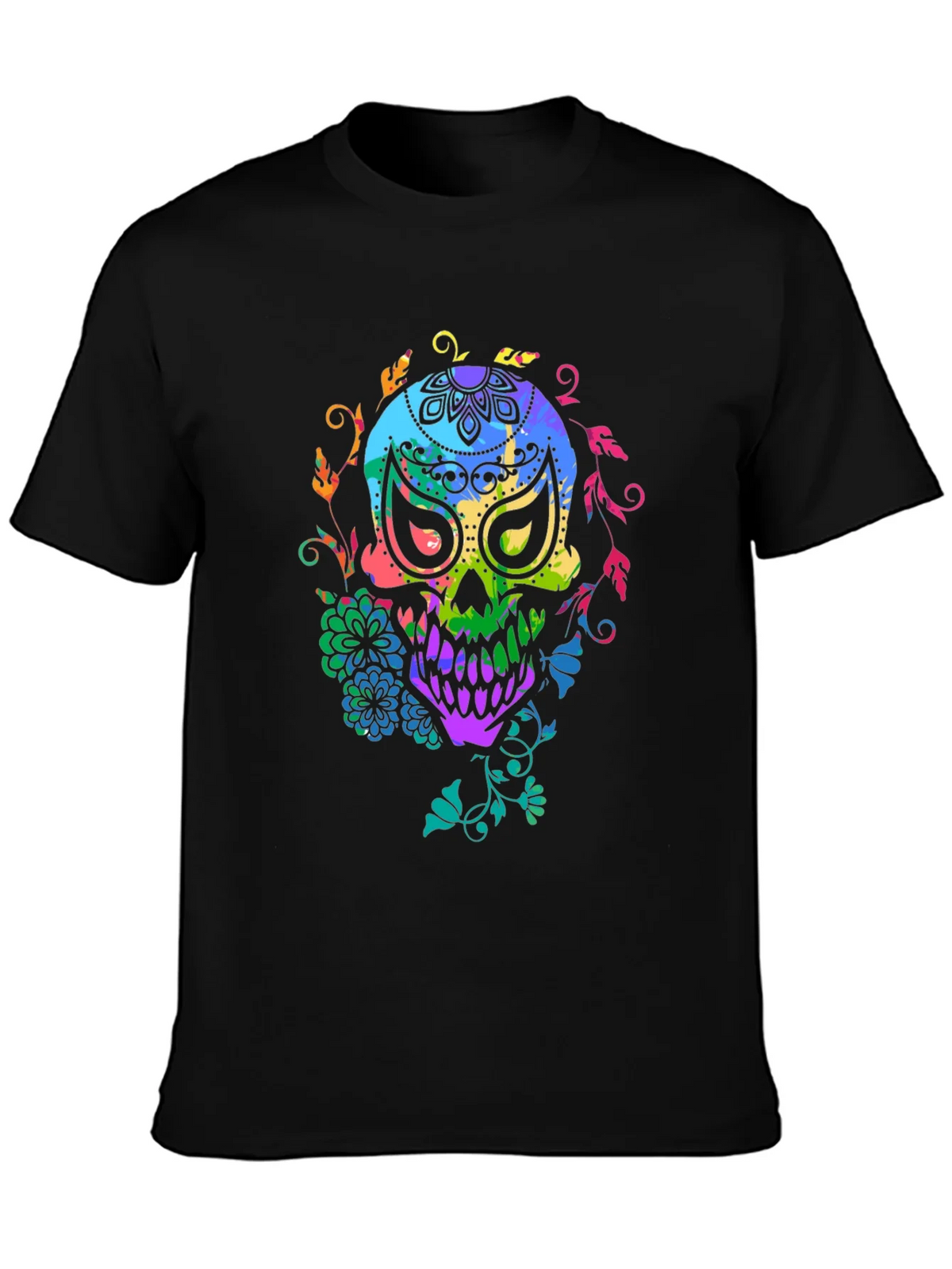 Colorful Sugar Skull T-Shirt product image 3