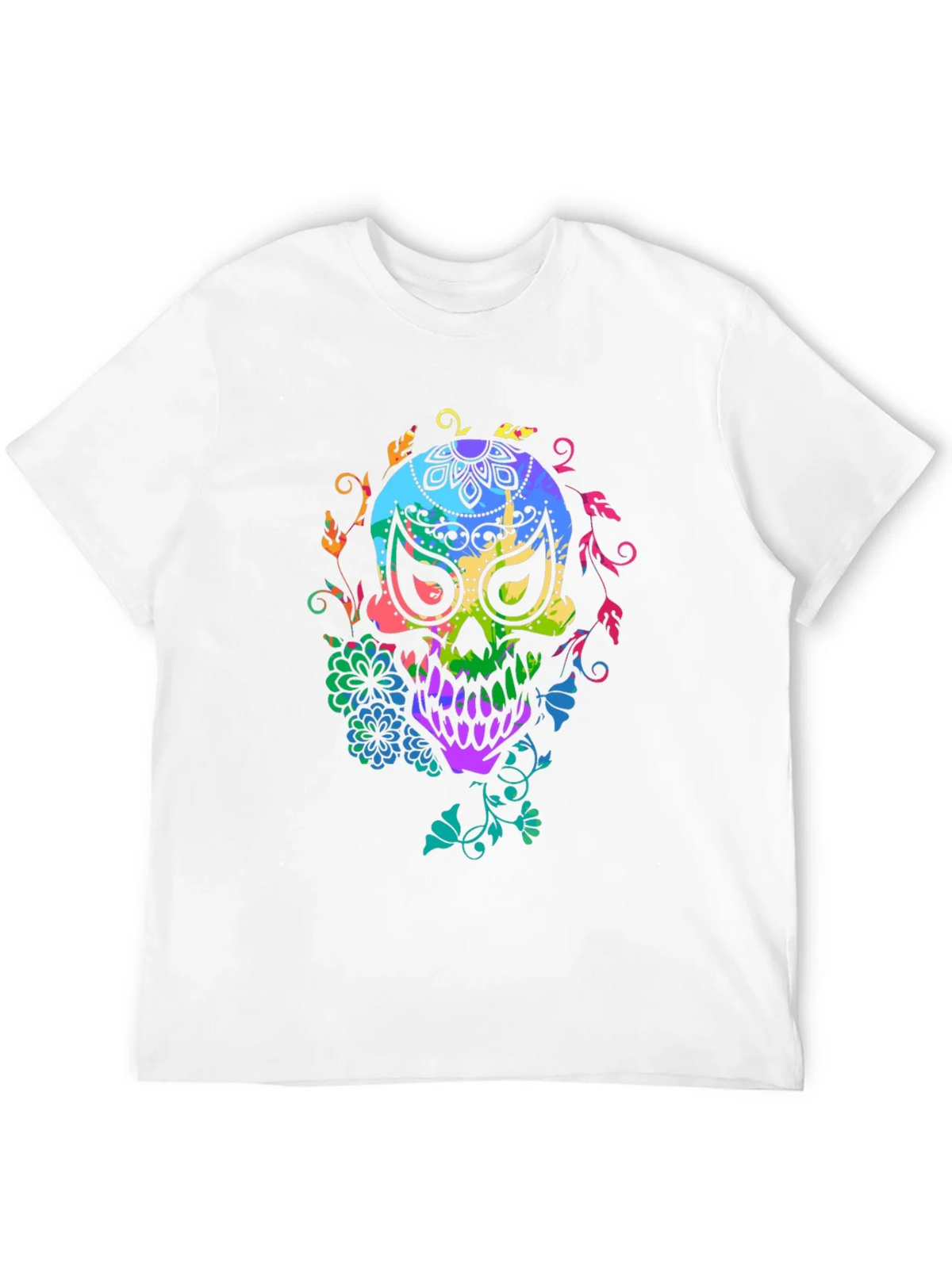 Colorful Sugar Skull T-Shirt product image 11