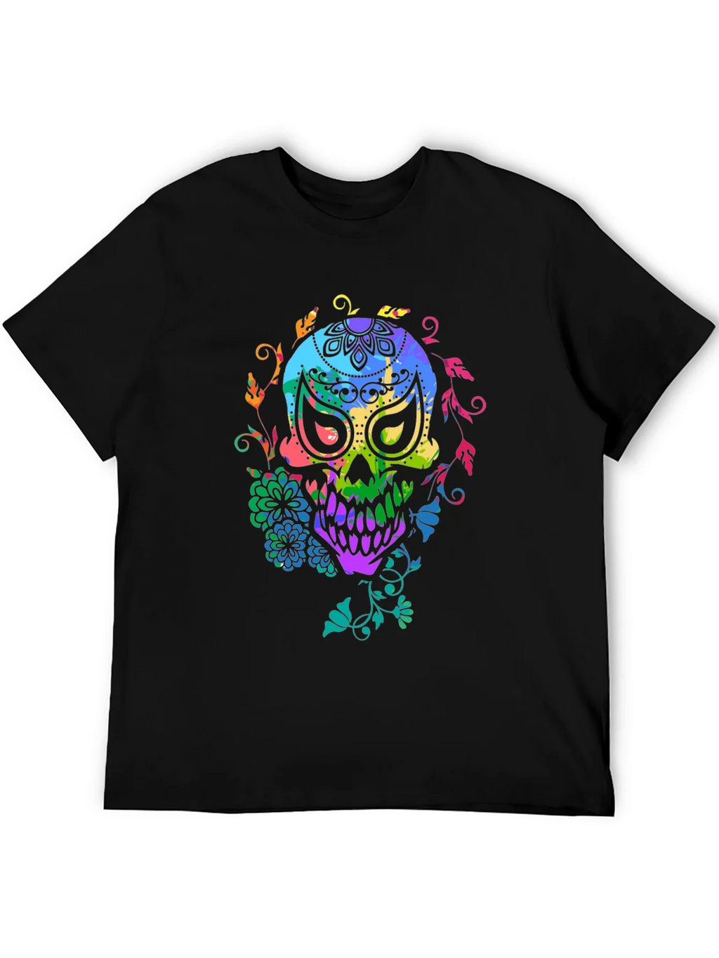 Colorful Sugar Skull T-Shirt product image 5