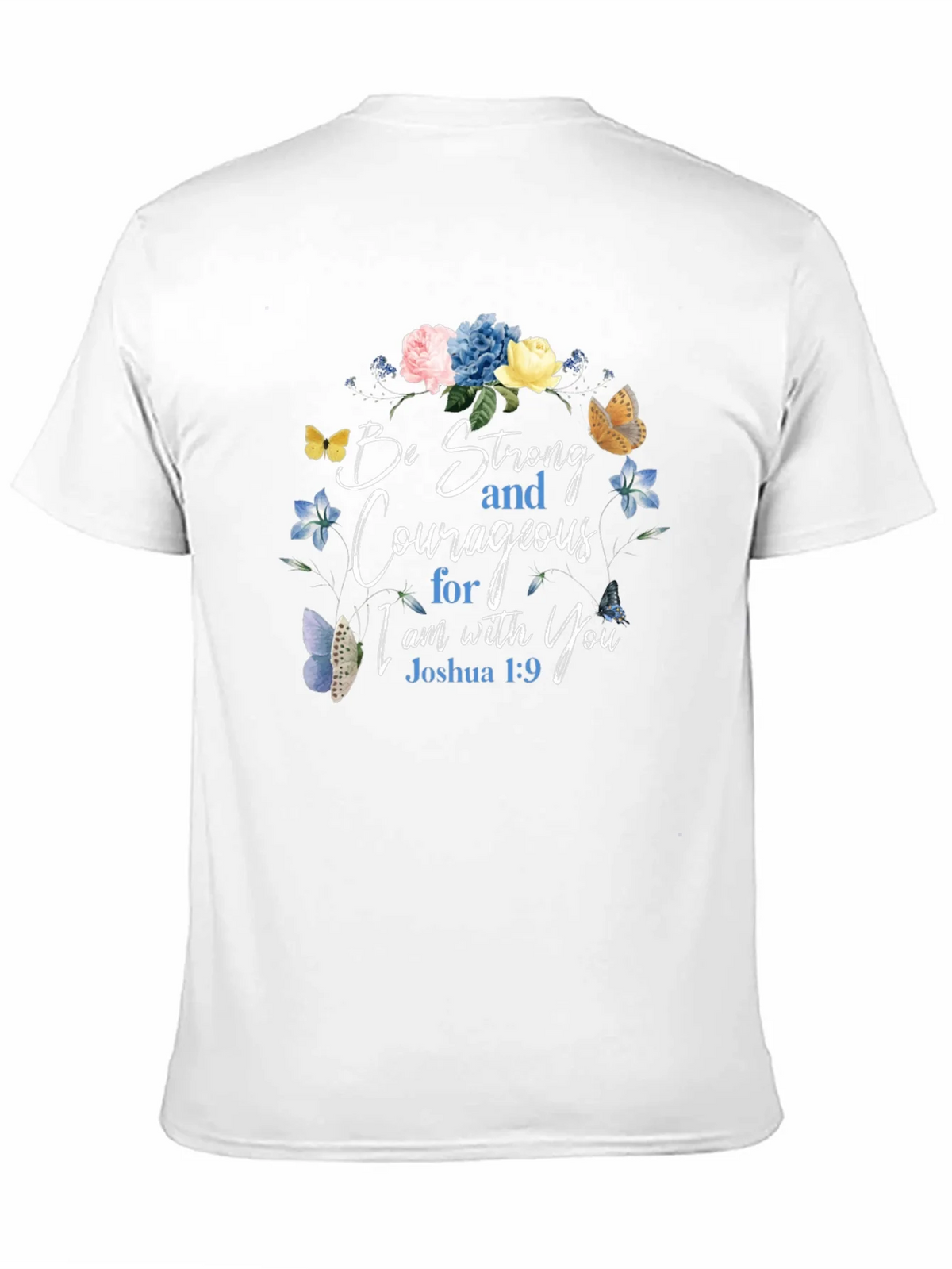 Be Strong & Courageous Floral T-Shirt product image 10