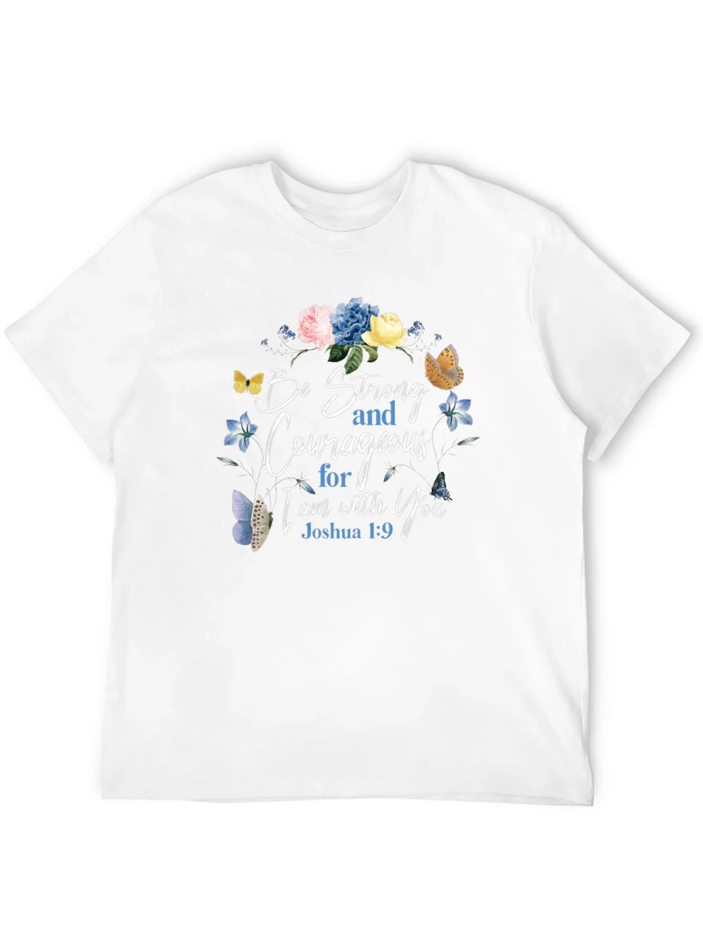 Be Strong & Courageous Floral T-Shirt product image 11