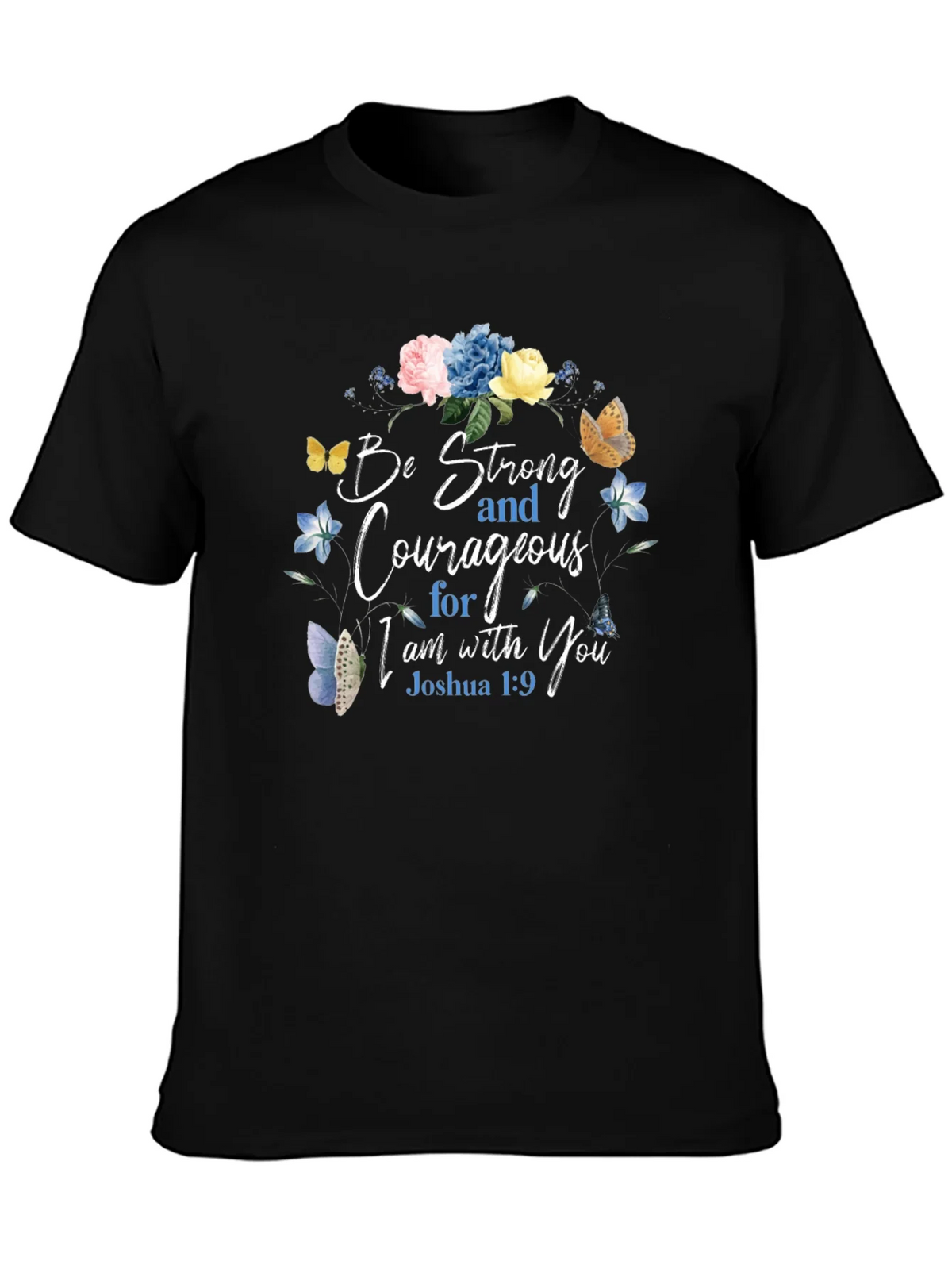 Be Strong & Courageous Floral T-Shirt product image 3