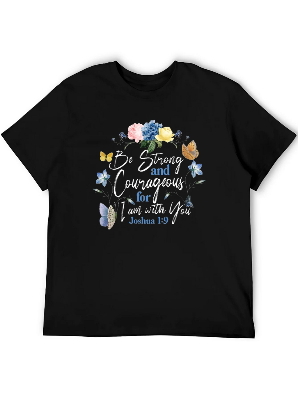 Be Strong & Courageous Floral T-Shirt product image 5