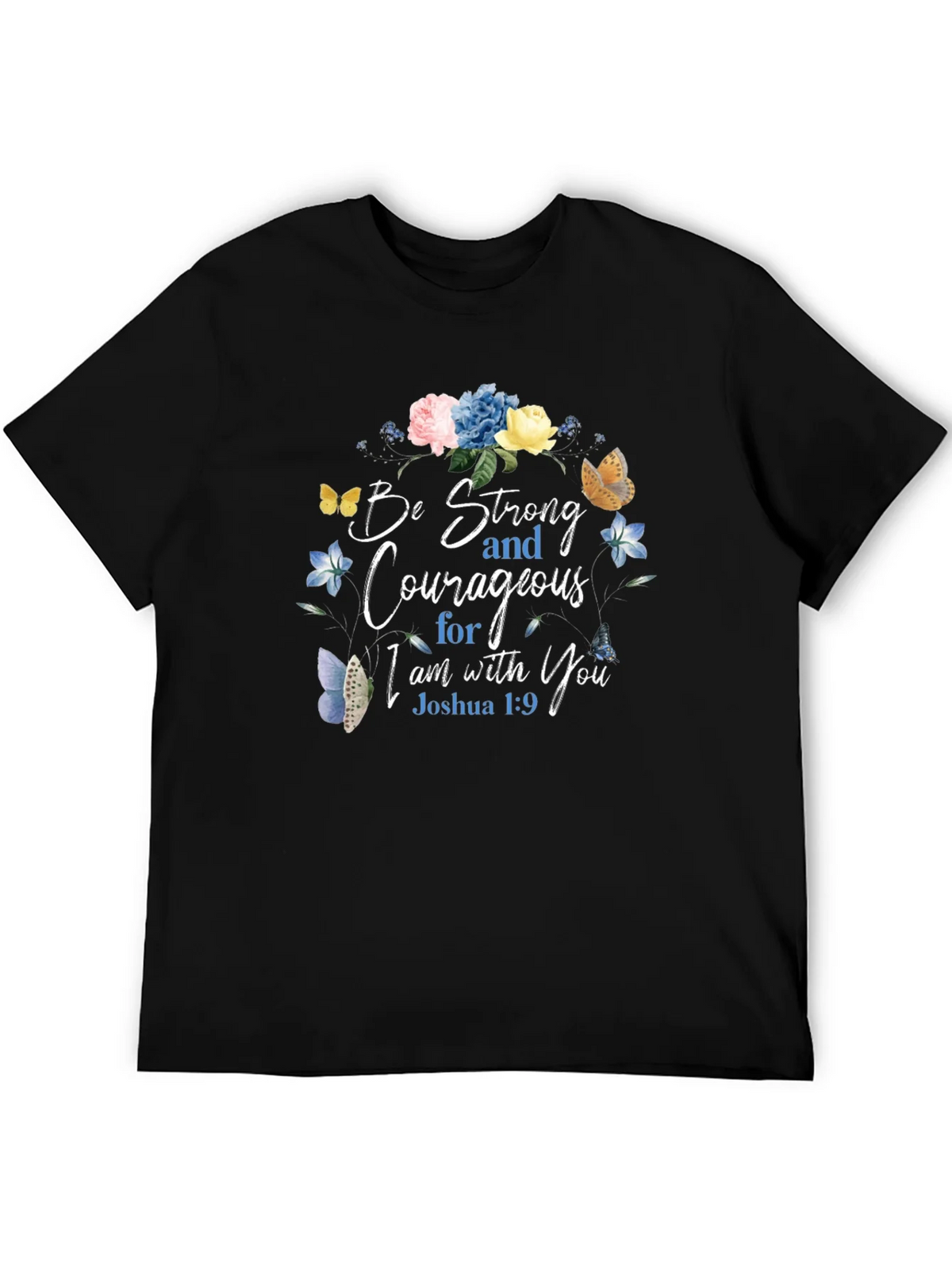 Be Strong & Courageous Floral T-Shirt product image 5