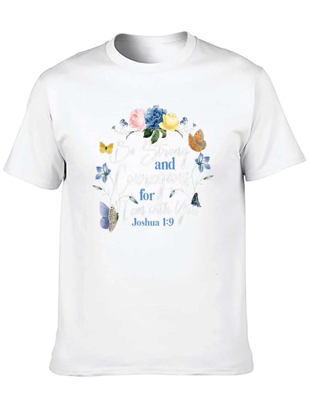 Be Strong & Courageous Floral T-Shirt product image 9