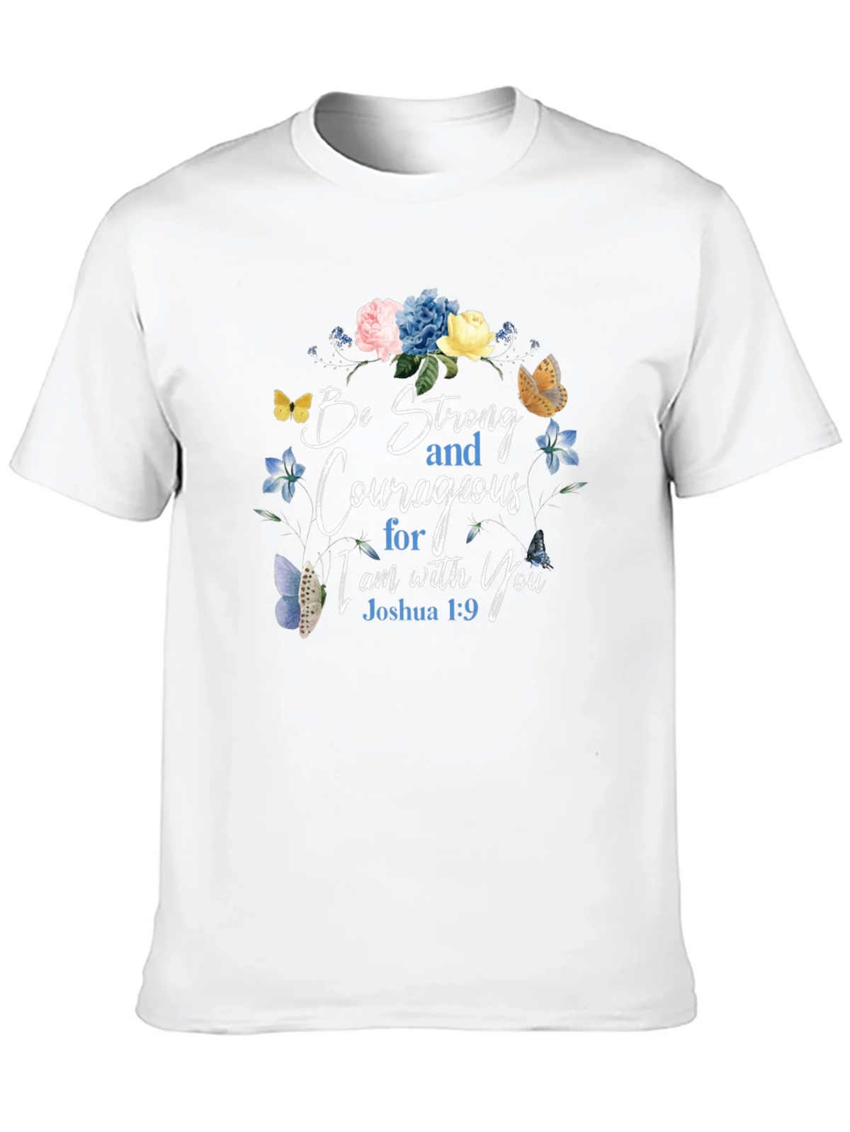 Be Strong & Courageous Floral T-Shirt product image 9