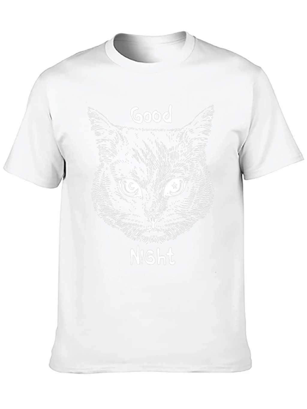 Good Night Cat Graphic T-Shirt - Black Tee product image 8
